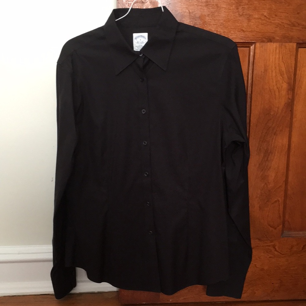 Brooks Brothers long sleeve, button-down dress shirt (W8, black)
